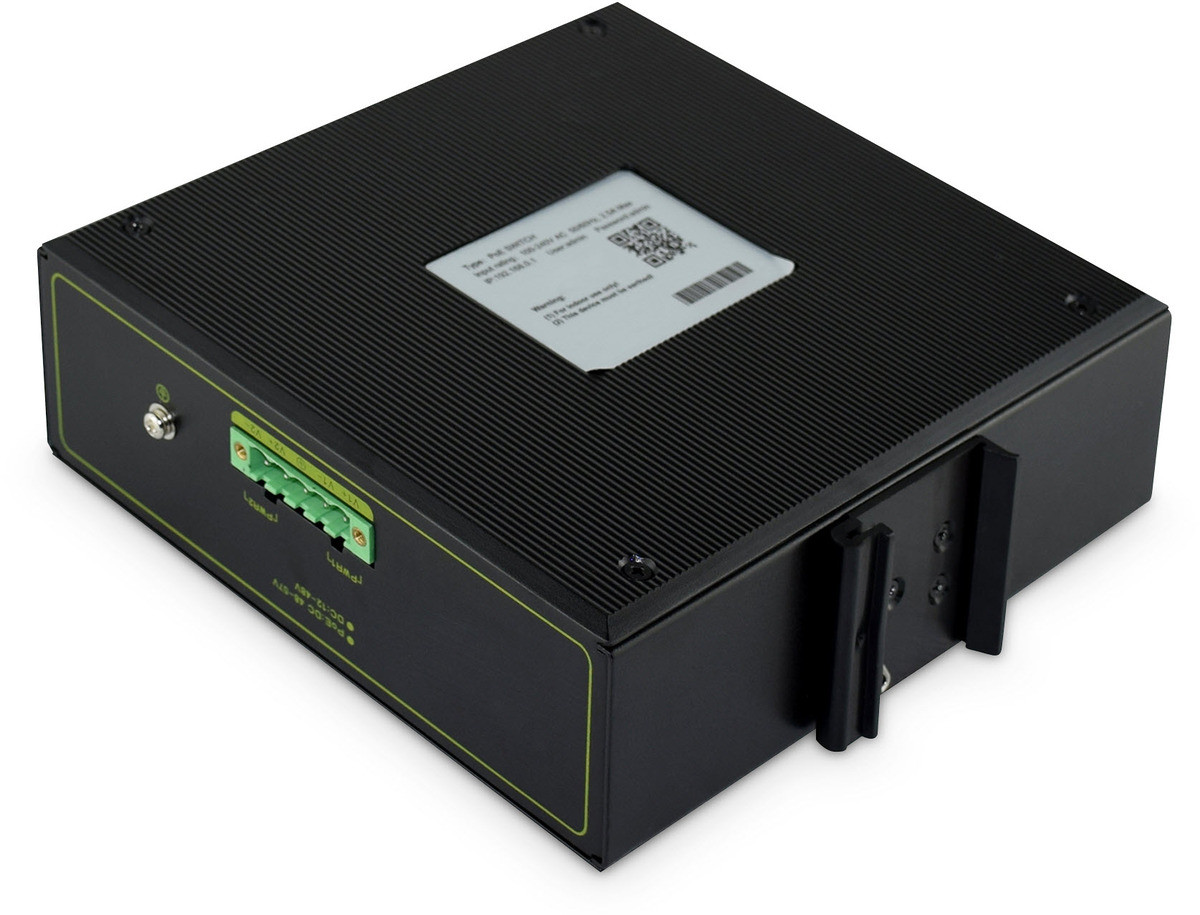 DIGITUS DN-651109 Industriële Gigabit PoE-switch met 4 poorten, onbeheerd
