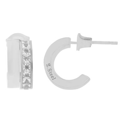 Paar Ohrstecker ADELIA´S "Ohrringe – Ohrstecker aus Edelstahl", Damen, Gr. Damen, Edelstahl, silber, Ohrringe, Ideal als Geschenk zum einfach so