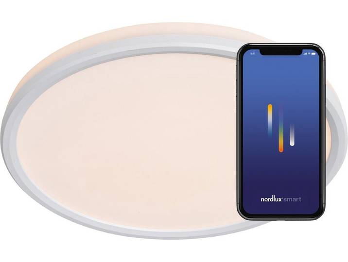 Nordlux Liva-plafondlamp-smart-2700 6500K+RGB-IP44-wit