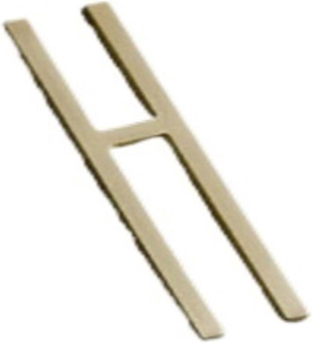 Massief messing huisnummer letter alfabet decoratie goud - 7 x 10 cm