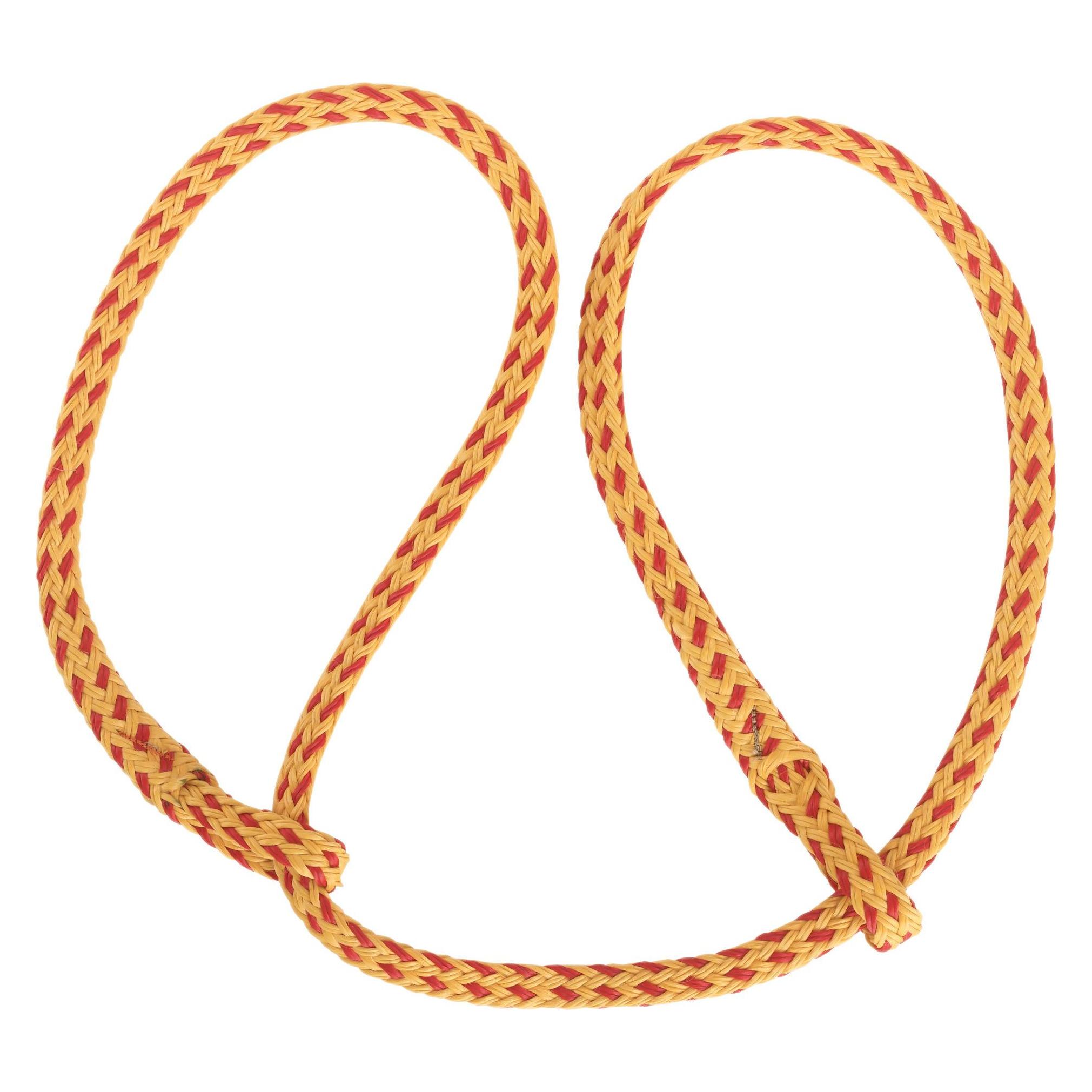 Kerbl Geburtsstrick Poly/flach gelb-rot, mit Zwei Schlaufen (10259)