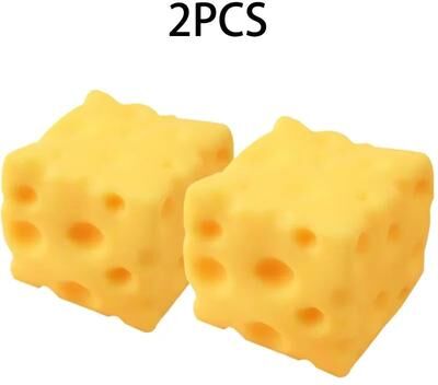 Uplift Treasures Extra Large Cheese Squishy Stress Relief Toy 2pcs