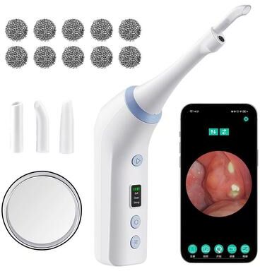 Uplift Essentials Electric Tonsil Stone Remover Tool With Visible Camera And Suction For Oral Care visible Version