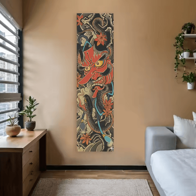 Uplift Curations Japanese Wave Tapestry Red Sun Wall Hanging Aesthetic Ocean Landscape Decor For Bedroom Living Room bu 5