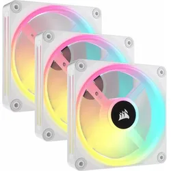 CORSAIR iCUE LINK QX120 RGB Starter Kit, weiß, 3er-Pack, LED-Steuerung, 120mm