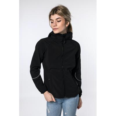 Softshelljacke DEPROC ACTIVE "NIGEL PEAK Women", Damen, Gr. 46 (L), schwarz, Softshell, 96% Polyester. 4% Elasthan, regular fit hüftbedeckend, abnehmbar,verstellbar,weit mit Gummizug, Jacken Yoga&PilatesBekleidung Sportbekleidung Outdoorbekleidung...