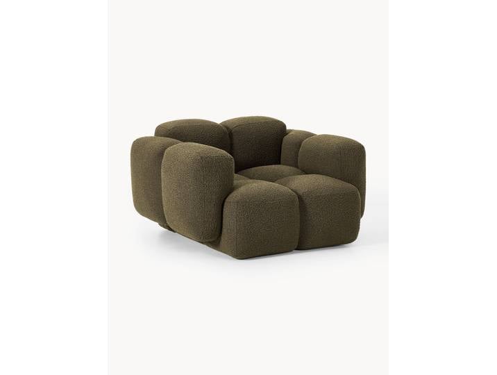 Fauteuil lounge en bouclette Tayla