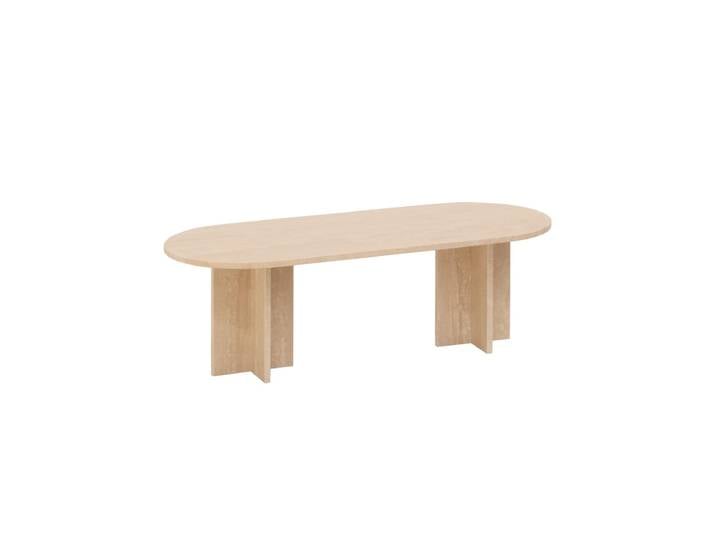 Table basse en marbre travertin de 120x50cm