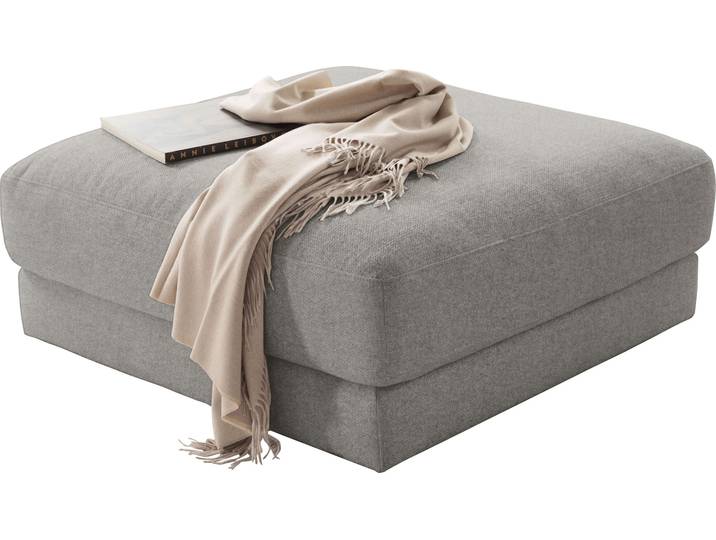 Polsterhocker, Polyester, Grau, 100×49×100 cm, Mit Flecken-Schutz, Modern, Candy-Polstermöbel