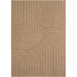 Küchenteppich Naturlook Robust Waschbar Strapazierfähig Terrasse Garten Beige 80x150 cm OEKO-TEX Gekettelt – ARLBERG von Kadima Design