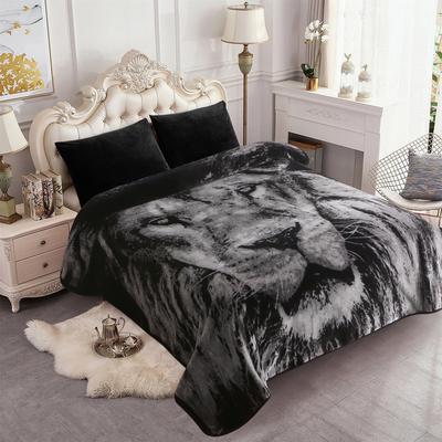 JML Luxury Heavyweight Raschel Fleece Blanket, Embossed Floral Bed Blanket
