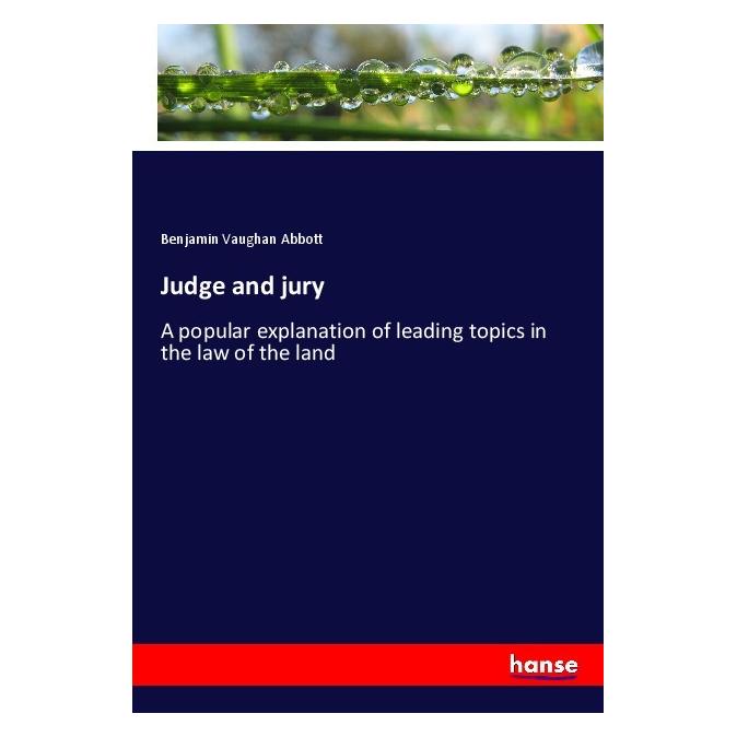 Hansebooks Judge and jury (Englisch, Softcover, Benjamin Vaughan Abbott) (55989409)