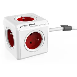 Allocacoc PowerCube Extended Rood 1,5m Kabel (FR) - Flexibel und Sicher