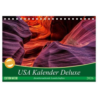 USA Kalender Deluxe (Tischkalender 2026 DIN A5 quer), CALVENDO Monatskalender