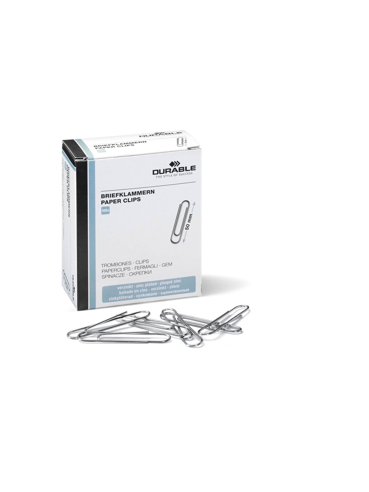 DURABLE Papir clips 50 mm zinkbelagt 100 pcs.
