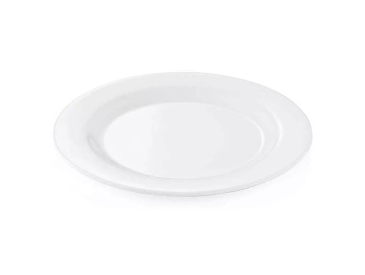 Assiette en plastique - Transparente - 23 cm - Lot de 4