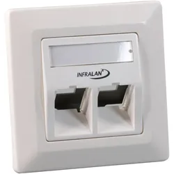 EFB IMT-02-RL-WS-KP INFRALAN® 2-Port Rahmenset LWL, RAL9010, für 2xSC-Simplex / 2xLC-Duplex IMT02RLWSKP