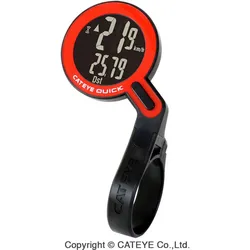 CATEYE Fahrradcomputer Quick - CC-RS100W Schwarz/Rot