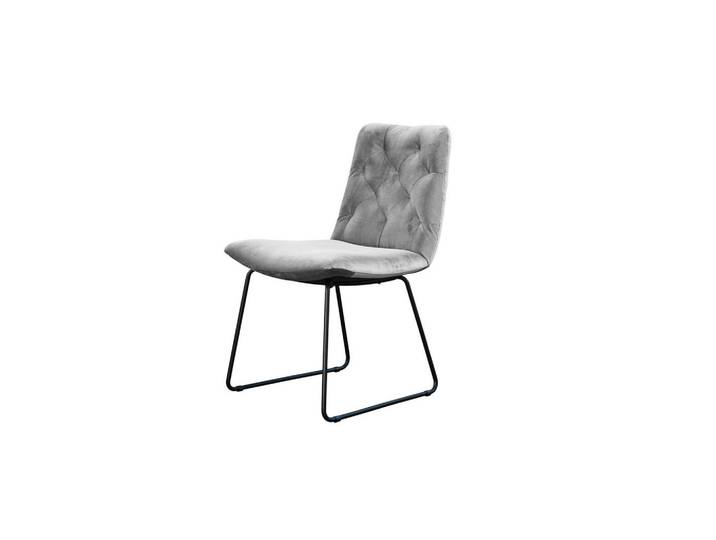 Kawola Stuhl NEW Charme Silber Velvet (1er-Set), Silberfarben, 52x87x66 cm, Esszimmer, Stühle, Esszimmerstühle