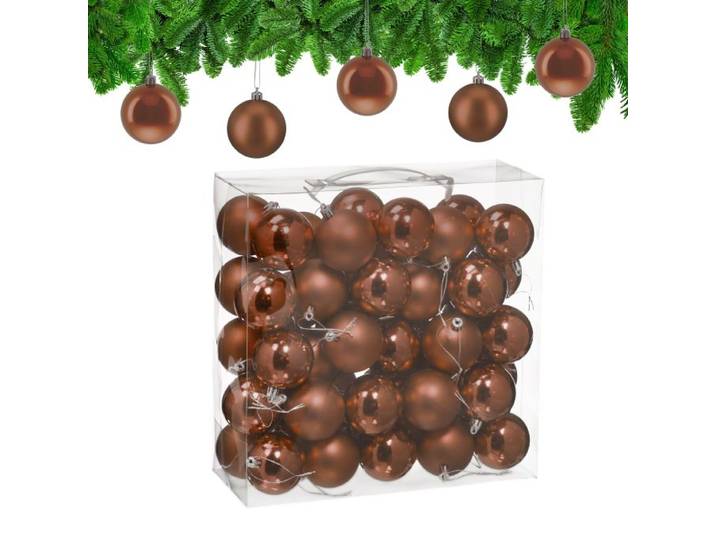 Relaxdays Weihnachtskugeln 50er Set