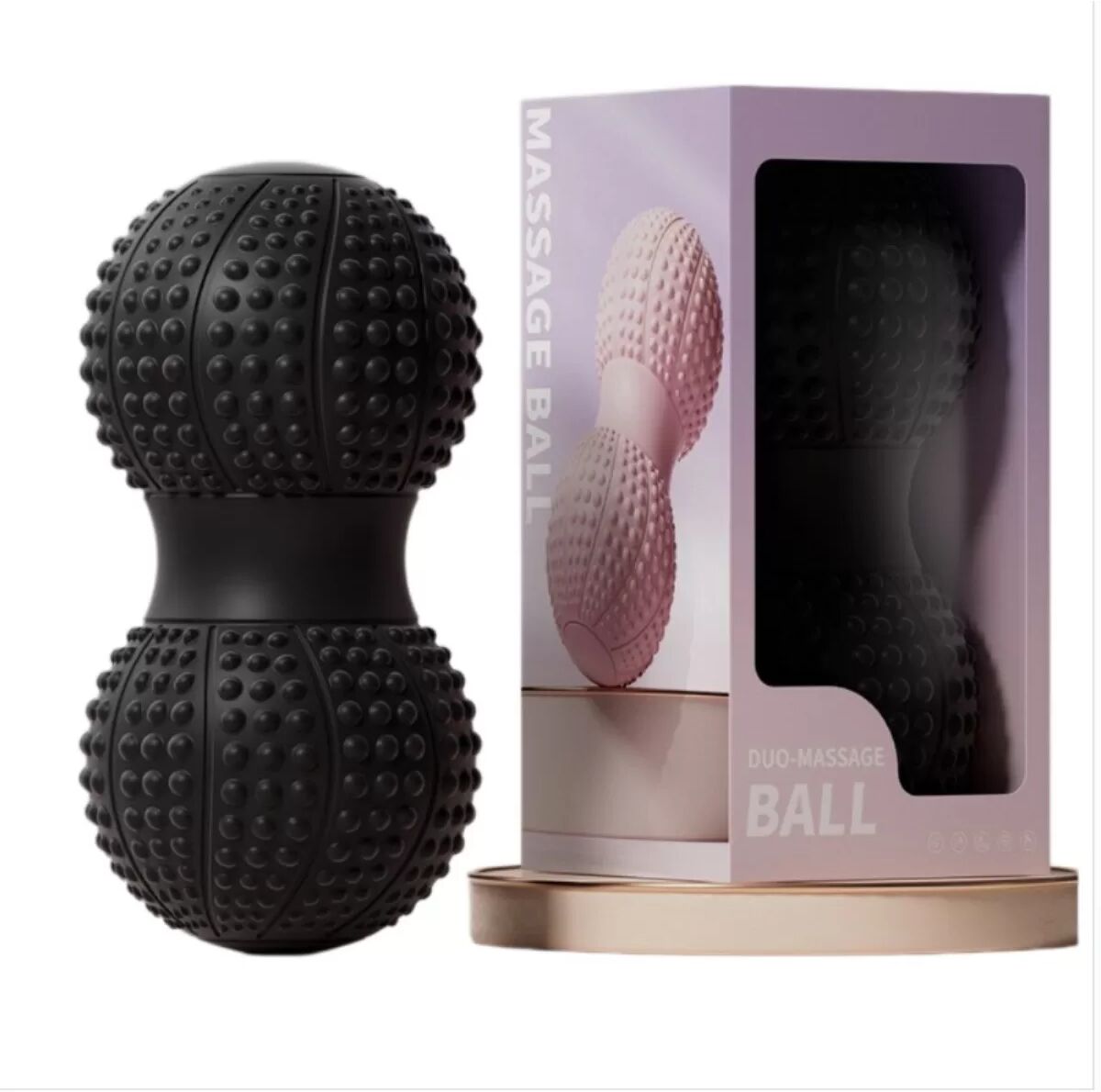 INF Peanut-Myofascial-Massageball – TPE Tiefengewebsroller für Rücken, Gesäß, Beine & Plantarfußmassage, Yoga & Fitness,