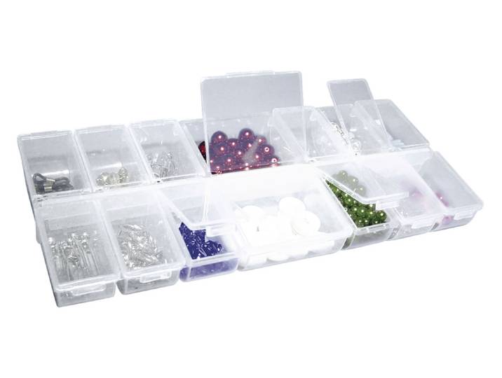 Rayher Multi-Sortierbox mit Klappdeckeln 14 Fächer