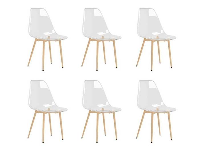 Mode Chaises à manger lot de 6 Transparent PET - Pour adulte ou enfant - Poids maximal: 110 kg/siège_8435