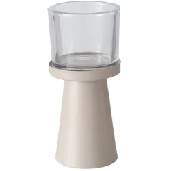 Windlicht PIUS klein (BHT 8x19x8 cm) - beige - BHT 8x19x8 cm