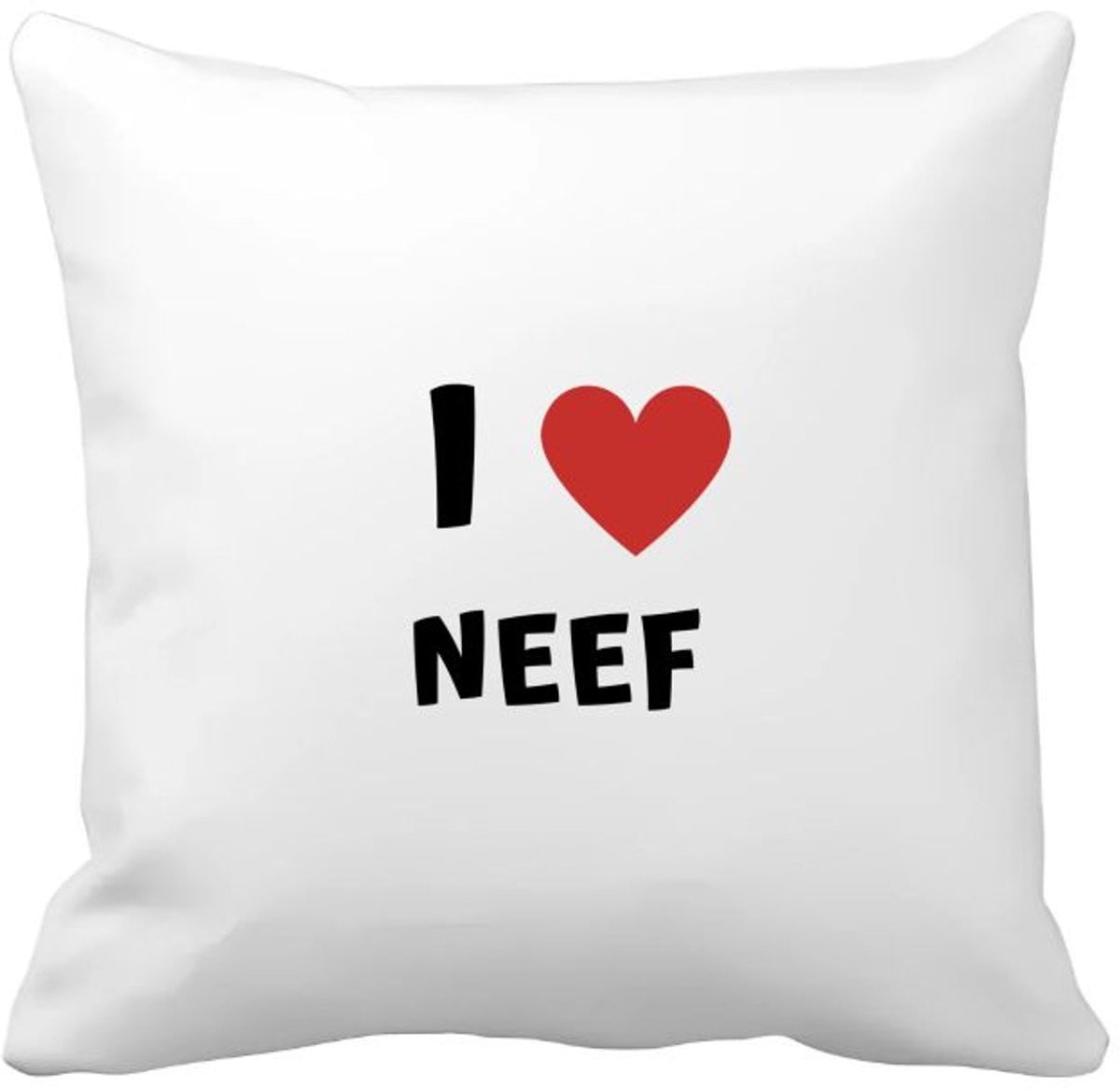 Akyol I Love Neef Kussenhoes - 40 x 40 cm