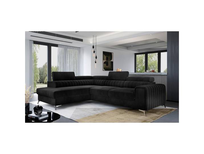ECKSOFA Laurence Schwarz S: 205x278 cm