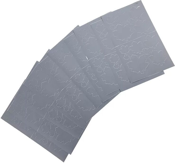 INF Selbstklebender Reparaturflicken im Ahornblatt-Design 10-teilig Grau