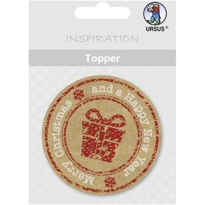 URSUS Topper Topper, Motiv 19, Merry Christmas and happy new Year, rund