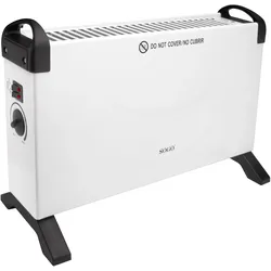 Sogo Portable Convector Heater with 3 Heating Levels - 2000w, Heizkörper, Weiss