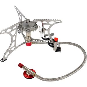 Origin-Outdoors Gaskocher 562205, Steady, 1 flammig, mit Piezozündung & Schlauch, für Gaskartusche