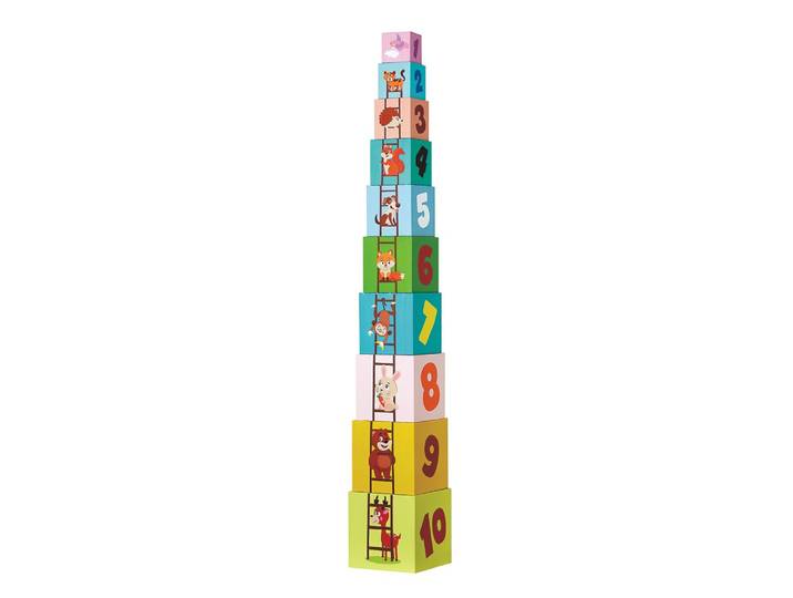 KIDWAY - Mes cubes à empiler en bois - Eveil 1er âge - 1 an et +