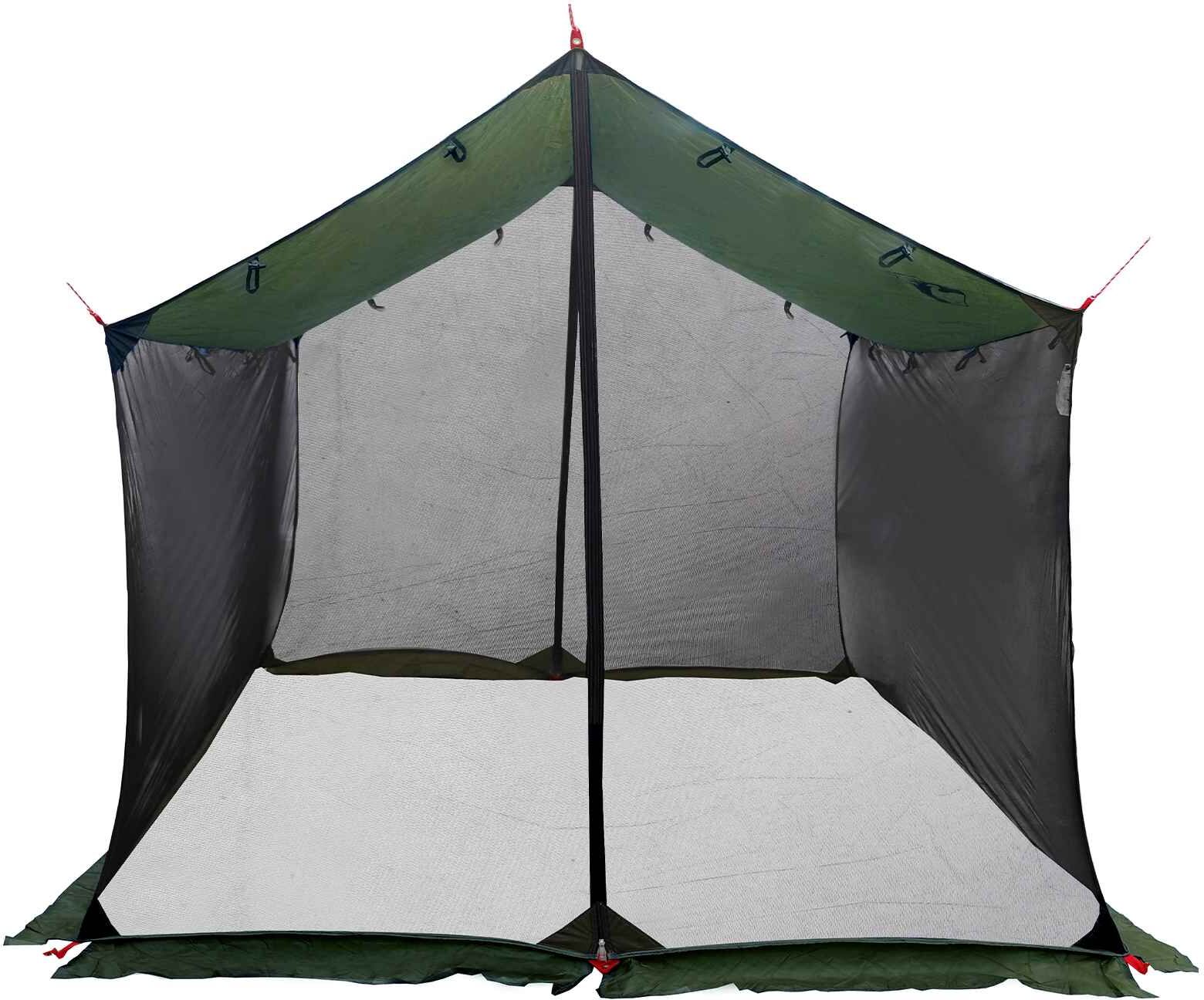 vidaXL Tarp de camping avec murs en maille Vert armée