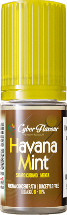 Cyber Flavour Havana Mint Aroma Concentrato 10ml Tabacco Sigaro Menta Lime
