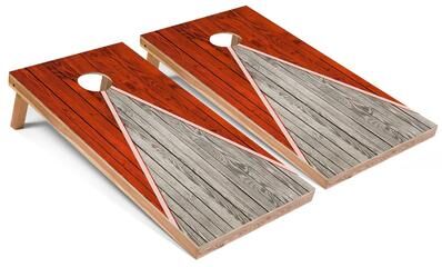 Skip's Garage Orange Pyramid Cornhole Board Set