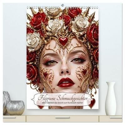 Filigrane Schmuckgesichter (hochwertiger Premium Wandkalender 2027 DIN A2 hoch), Kunstdruck in Hochglanz