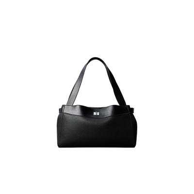 Tragetasche CALVIN KLEIN "MIX MEDIA WORK TOTE", Damen, Gr. B/H/T: 38,5cm x 22cm x 14cm, schwarz, Lederimitat, unifarben, Taschen, Damen Handtasche, Schultertasche, Henkeltasche mit Drehverschluss