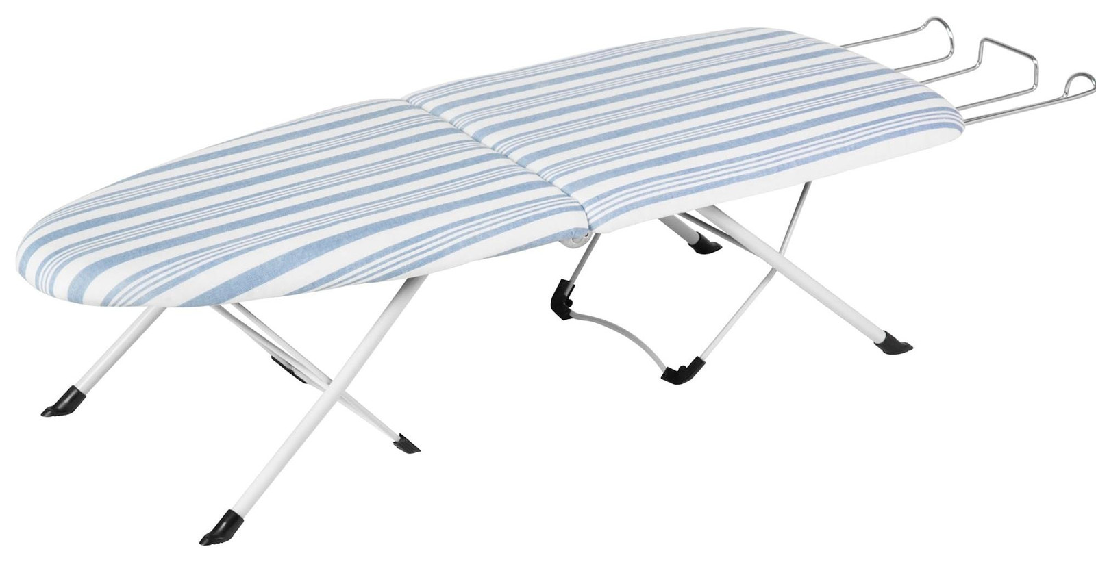 Dripio Opklapbare strijkplank met bewaarruimte voor het strijkijzer, blauw, 81 x 30,5 cm