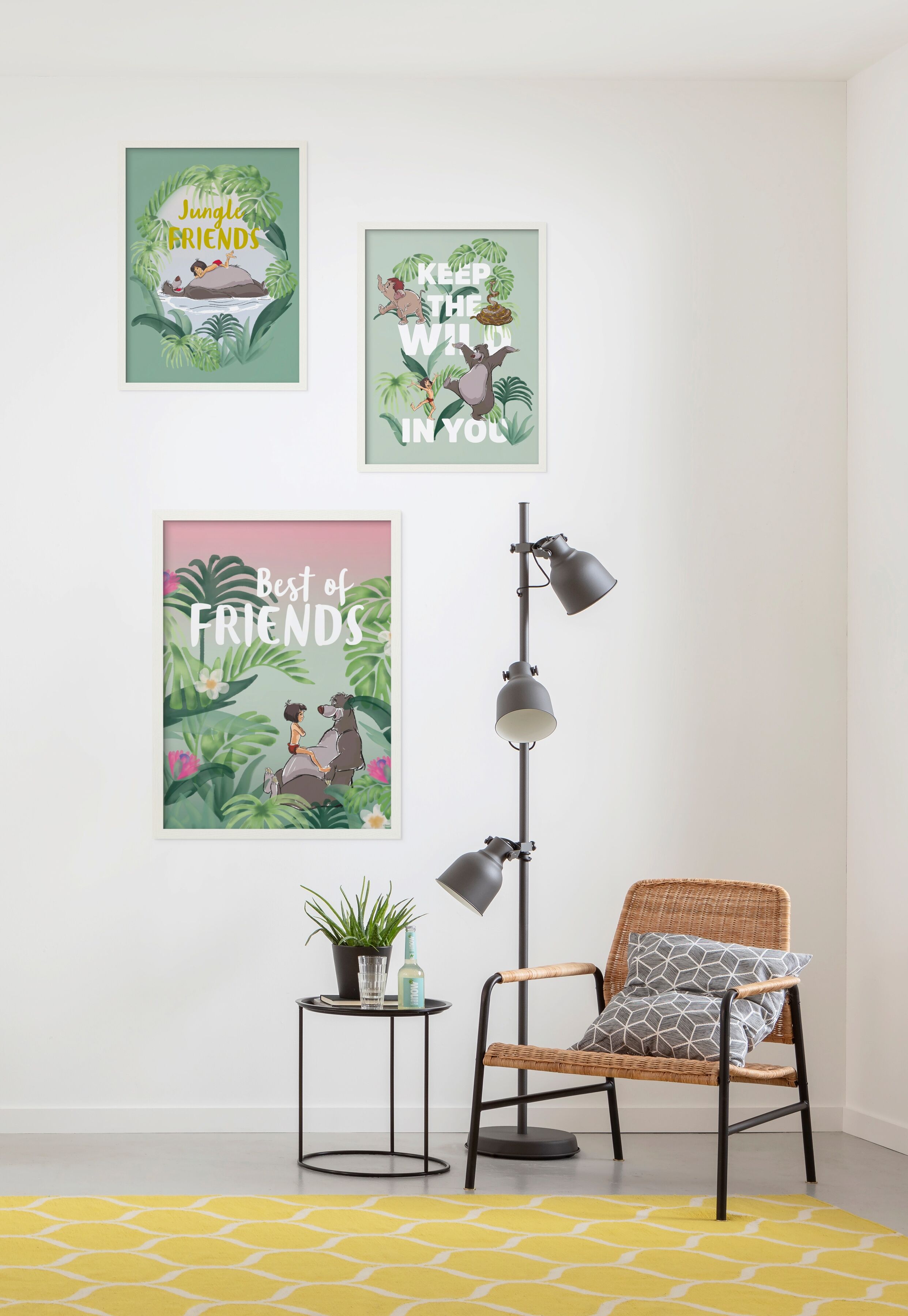 Bild KOMAR "Jungle Book Keep the Wild", bunt (farbe bild(er): bunt), B:30cm H:40cm, Holz, Papier, Bilder, Bild, Wandbild zur Dekoration im Kinderzimmer - ohne Rahmen farbe bild(er): bunt B/H/T: 30cm x 40cm, Disney, 1 Stk.