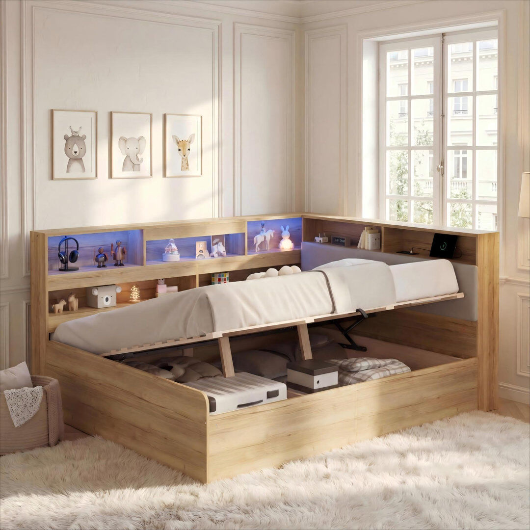 17 Stories Bed Brown 4FT6