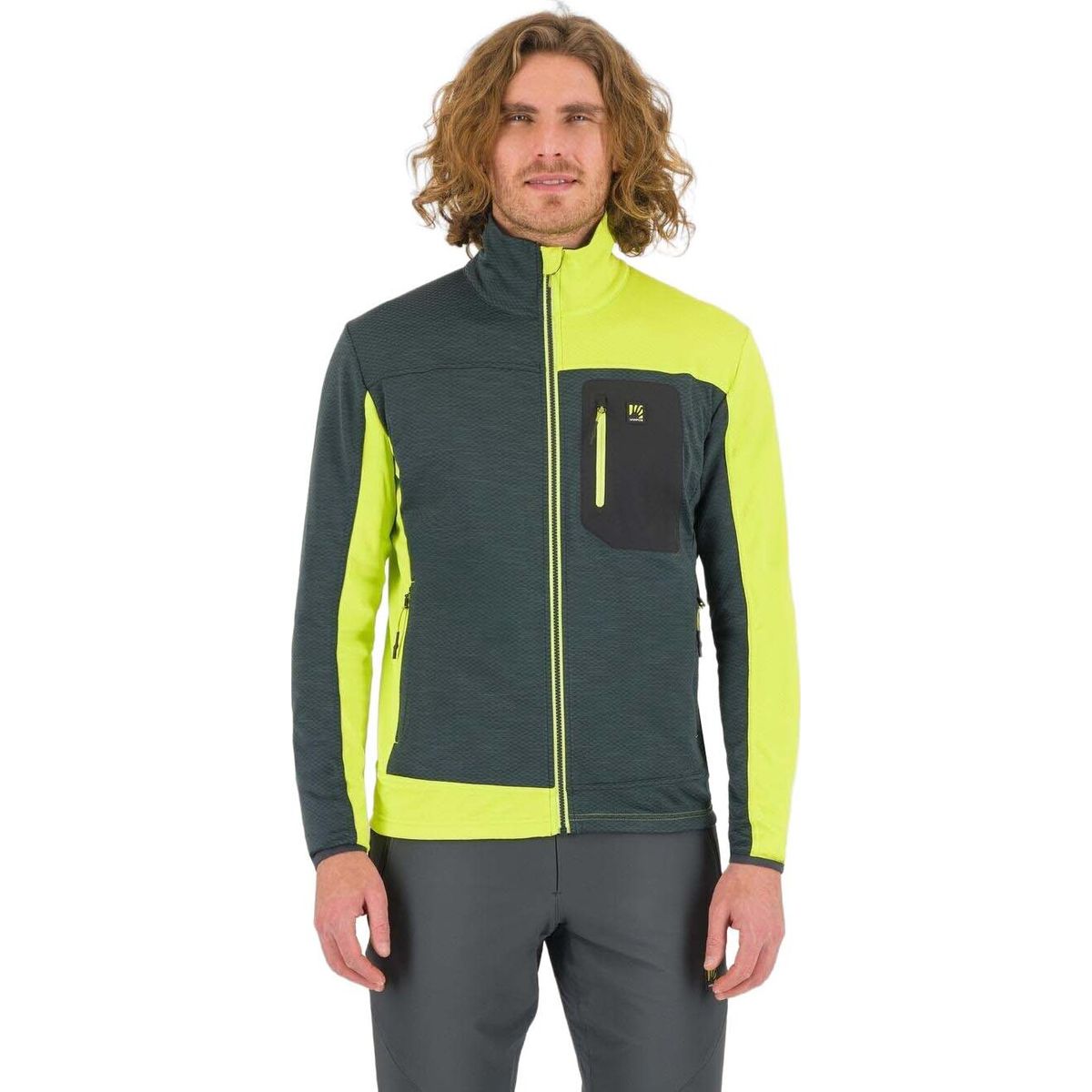 Karpos Cherz Fleece woodl.gray/acid lime (038) L 2531053-038-L