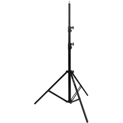 Patona Stativ PT-2600 mit Federdämpfung 110cm bis 260 cm mit Tragetasche (260 cm, 4.50 kg), Lampenstativ, Schwarz