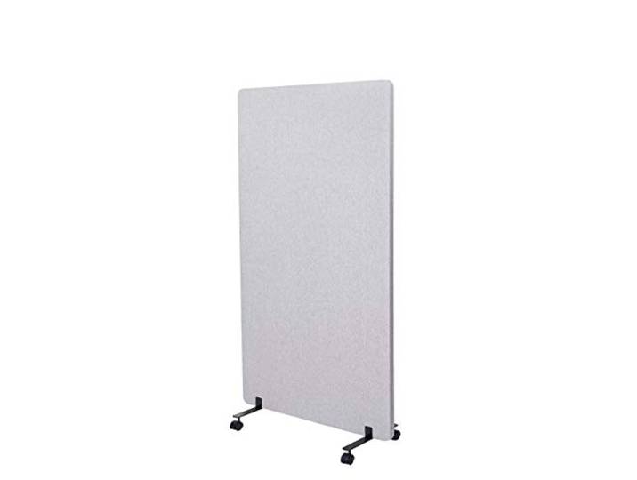 Mendler Akustik-Trennwand HWC-G77 Stoff/Textil - 147x80cm grau
