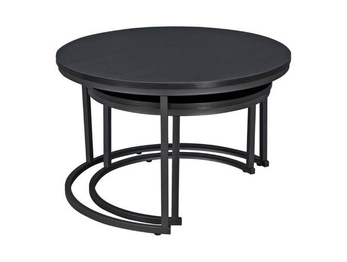 Set de 2 tables basses rondes gigognes noir 03_0008356