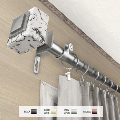 InStyleDesign Elena 1 inch Diameter Adjustable Curtain Rod