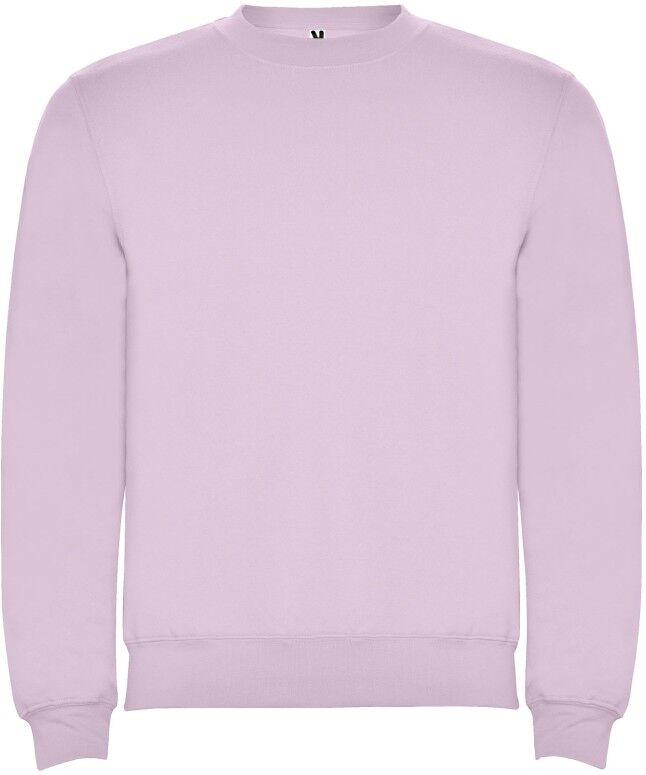 Pull personnalisable ras du cou en coton polyester unisexe Clasica Rose clair L