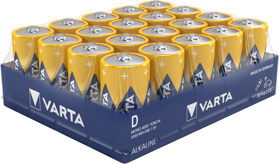Varta Industrial Pro 4020 D LR20 Batteries   Box of 20
